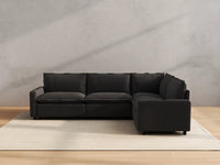 Modular Cero Reclining Sectionals | 4-Piece Grey Linen Large Space L-Shaped Sectionals 4-Seater