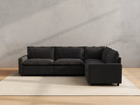 Modular Cero Reclining Sectionals | 4-Piece Grey Linen Large Space L-Shaped Sectionals 4-Seater