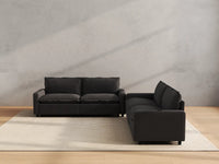 Modular Cero Reclining Sectionals | 4-Piece Grey Linen Large Space V-Shaped Sectionals 4-Seater
