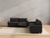 Modular Cero Reclining Sectionals | 4-Piece Grey Linen Large Space V-Shaped Sectionals 4-Seater