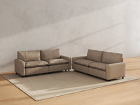 Modular Cero Modular Sectional | 4-Piece Khaki Linen Grand Estate V-Shaped Sectionals 4-Seater