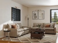 Modular Cero Modular Sectional | 4-Piece Khaki Linen Grand Estate V-Shaped Sectionals 4-Seater