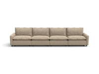 Modular Cero Modular Sectionals | 4-Piece Khaki Linen Home Living Couch Sectionals 4-Seater