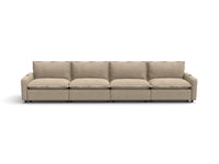 Modular Cero Reclining Sectionals | 4-Piece Khaki Linen Home Living Couch Sectionals 4-Seater
