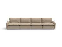 Modular Cero Reclining Sectionals | 4-Piece Khaki Linen Home Living Couch Sectionals 4-Seater