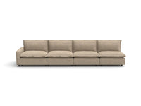 Modular Cero Reclining Sectionals | 4-Piece Khaki Linen Home Living Couch Sectionals 4-Seater