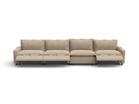 Modular Cero Reclining Sectionals | 4-Piece Khaki Linen Home Living Couch Sectionals 4-Seater