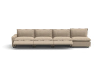 Modular Cero Reclining Sectionals | 4-Piece Khaki Linen Home Living Couch Sectionals 4-Seater