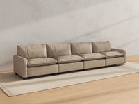 Modular Cero Modular Sectionals | 4-Piece Khaki Linen Home Living Couch Sectionals 4-Seater