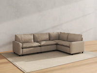 Modular Cero Modular Sectionals | 4-Piece Khaki Linen Large Space L-Shaped Sectionals 4-Seater