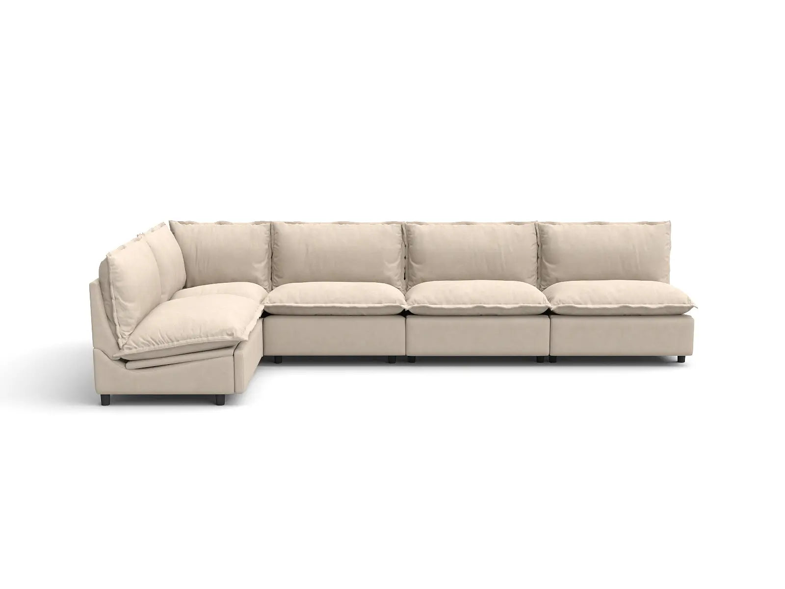 5 Piece Beige Linen Home Living L Shaped Sectionals 5 Seater 2 5f620a66 9e84 4a43 9178 2e5a21ab28b0