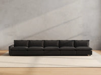 5 Piece Grey Linen Home Living Couch Sectionals 5 Seater 4
