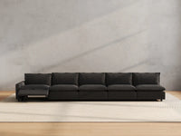 5 Piece Grey Linen Home Living Couch Sectionals 5 Seater 5