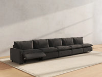 5 Piece Grey Linen Home Living Couch Sectionals 5 Seater 6