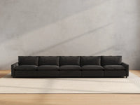 5 Piece Grey Linen Main Living Area Couch Sectionals 5 Seater 4