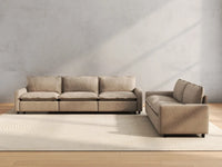 5 Piece Khaki Linen Home Living Corner Sectionals 5 Seater 4