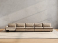 5 Piece Khaki Linen Urban Living Couch Sectionals 5 Seater 5