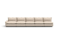 Modular Cero Reclining Sectionals | 5-Piece Beige Linen Home Living Couch Sectionals 5-Seater