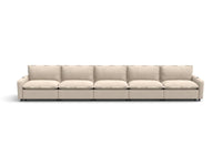 Modular Cero Reclining Sectionals | 5-Piece Beige Linen Home Living Couch Sectionals 5-Seater