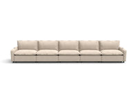 Modular Cero Reclining Sectionals | 5-Piece Beige Linen Home Living Couch Sectionals 5-Seater