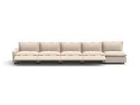 Modular Cero Reclining Sectionals | 5-Piece Beige Linen Home Living Couch Sectionals 5-Seater