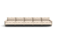 Modular Cero Reclining Sectionals | 5-Piece Beige Linen Home Living Couch Sectionals 5-Seater
