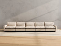 Modular Cero Reclining Sectionals | 5-Piece Beige Linen Home Living Couch Sectionals 5-Seater