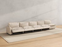 Modular Cero Reclining Sectionals | 5-Piece Beige Linen Home Living Couch Sectionals 5-Seater