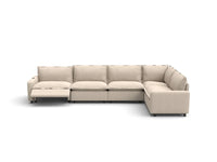 Modular Cero Recliner Sectional Sofa | 5-Piece Beige Linen Home Living L-Shaped Sectionals 5-Seater