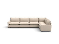 Modular Cero Modular Sectionals | 5-Piece Beige Linen Large Space L-Shaped Sectionals 5-Seater