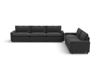 Modular Cero Reclining Sectionals | 5-Piece Grey Linen Home Living Corner Sectionals 5-Seater