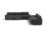 Modular Cero Reclining Sectionals | 5-Piece Grey Linen Home Living Corner Sectionals 5-Seater