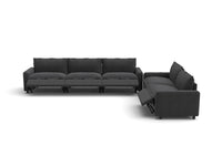 Modular Cero Reclining Sectionals | 5-Piece Grey Linen Home Living Corner Sectionals 5-Seater