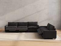 Modular Cero Reclining Sectionals | 5-Piece Grey Linen Home Living Corner Sectionals 5-Seater
