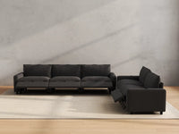 Modular Cero Reclining Sectionals | 5-Piece Grey Linen Home Living Corner Sectionals 5-Seater
