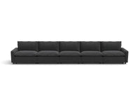 Modular Cero Reclining Sectionals | 5-Piece Grey Linen Home Living Couch Sectionals 5-Seater