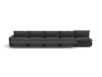 Modular Cero Reclining Sectionals | 5-Piece Grey Linen Home Living Couch Sectionals 5-Seater