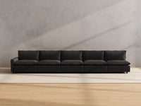 Modular Cero Reclining Sectionals | 5-Piece Grey Linen Home Living Couch Sectionals 5-Seater