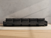 Modular Cero Reclining Sectionals | 5-Piece Grey Linen Home Living Couch Sectionals 5-Seater