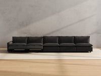 Modular Cero Reclining Sectionals | 5-Piece Grey Linen Home Living Couch Sectionals 5-Seater
