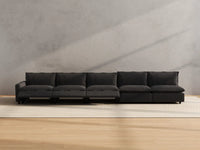 Modular Cero Reclining Sectionals | 5-Piece Grey Linen Home Living Couch Sectionals 5-Seater