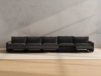 Modular Cero Reclining Sectionals | 5-Piece Grey Linen Home Living Couch Sectionals 5-Seater