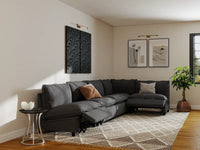 Modular Cero Reclining Sectionals | 5-Piece Grey Linen Home Living L-Shaped Sectionals 5-Seater