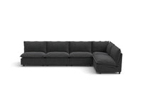 Modular Cero Reclining Sectionals | 5-Piece Grey Linen Home Living L-Shaped Sectionals 5-Seater