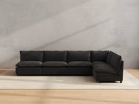 Modular Cero Reclining Sectionals | 5-Piece Grey Linen Home Living L-Shaped Sectionals 5-Seater