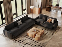Modular Cero Reclining Sectionals | 5-Piece Grey Linen Large Space Corner Sectionals 5-Seater