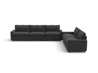 Modular Cero Reclining Sectionals | 5-Piece Grey Linen Large Space Corner Sectionals 5-Seater
