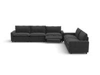Modular Cero Reclining Sectionals | 5-Piece Grey Linen Large Space Corner Sectionals 5-Seater