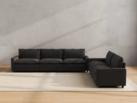 Modular Cero Reclining Sectionals | 5-Piece Grey Linen Large Space Corner Sectionals 5-Seater