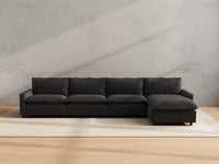 Modular Cero Modular Sectionals | 5-Piece Grey Linen Large Space L-Shaped Sectionals 4-Seater with 1-Ottoman